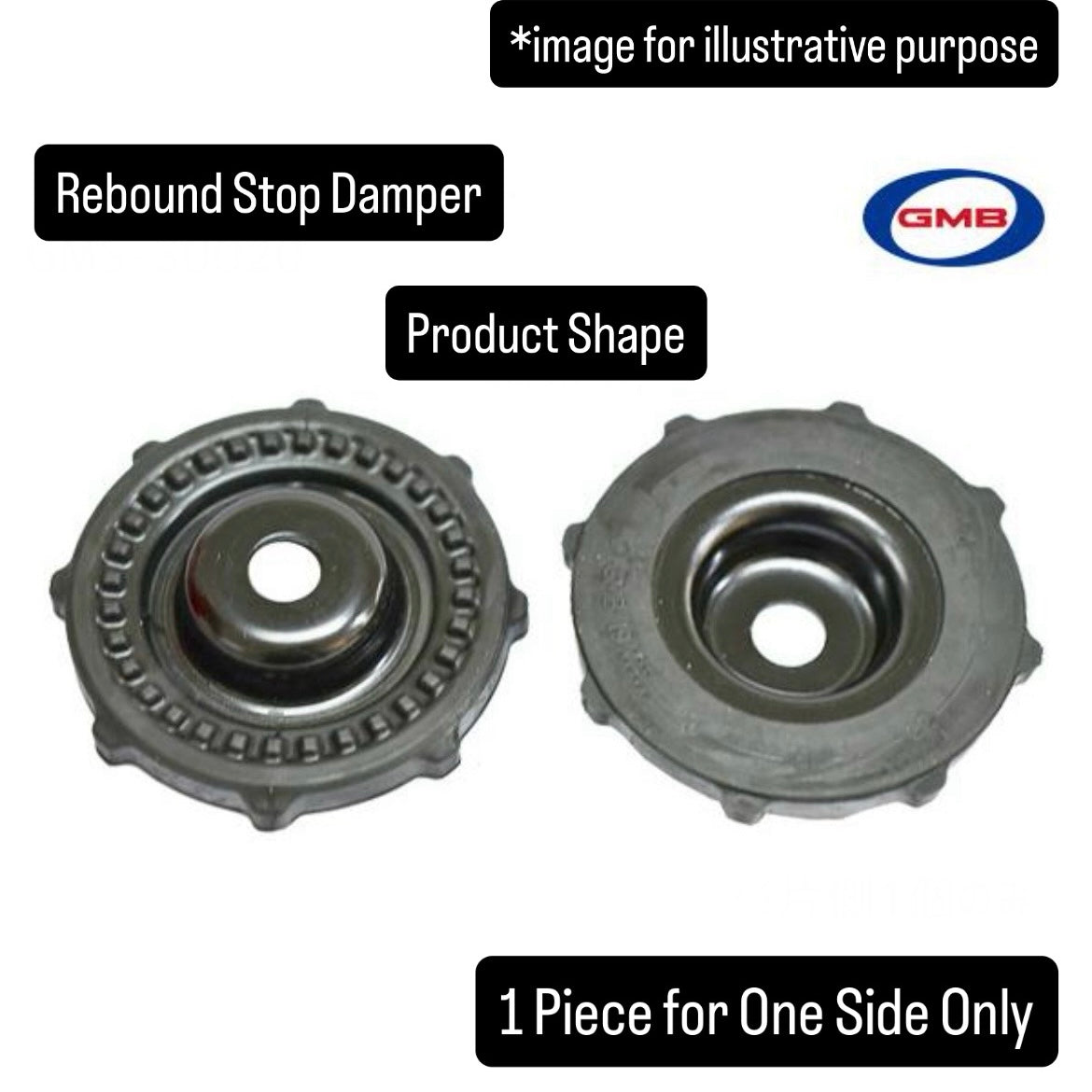 HA36S Front Rebound Stop Damper (GMB) for Suzuki Alto (Dec.2014~, Chassis No.100001–, Left & Right Common) (OEM:41720-52R00)