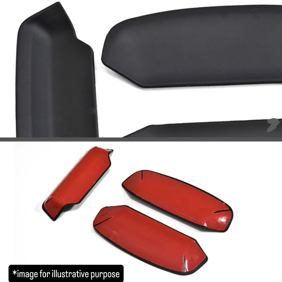 JB64W/JB74W Rubber Door Handle Protector 3pc Set for Suzuki Jimny / Jimny Sierra (Black Finish, Scratch Protection)
