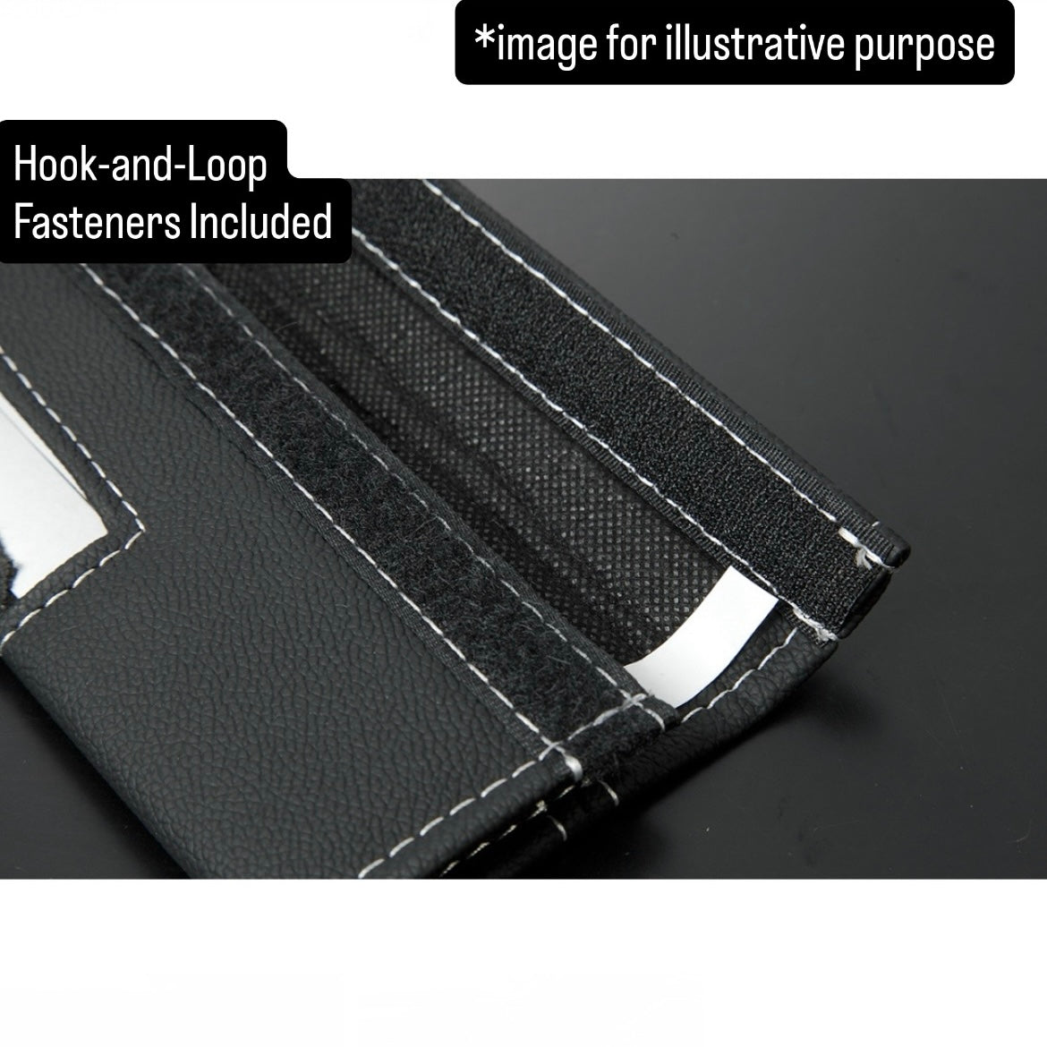 JB64W/JB74W Leather Grab Handle Cover 4pc Set for Suzuki Jimny / Jimny Sierra (White Stitching)