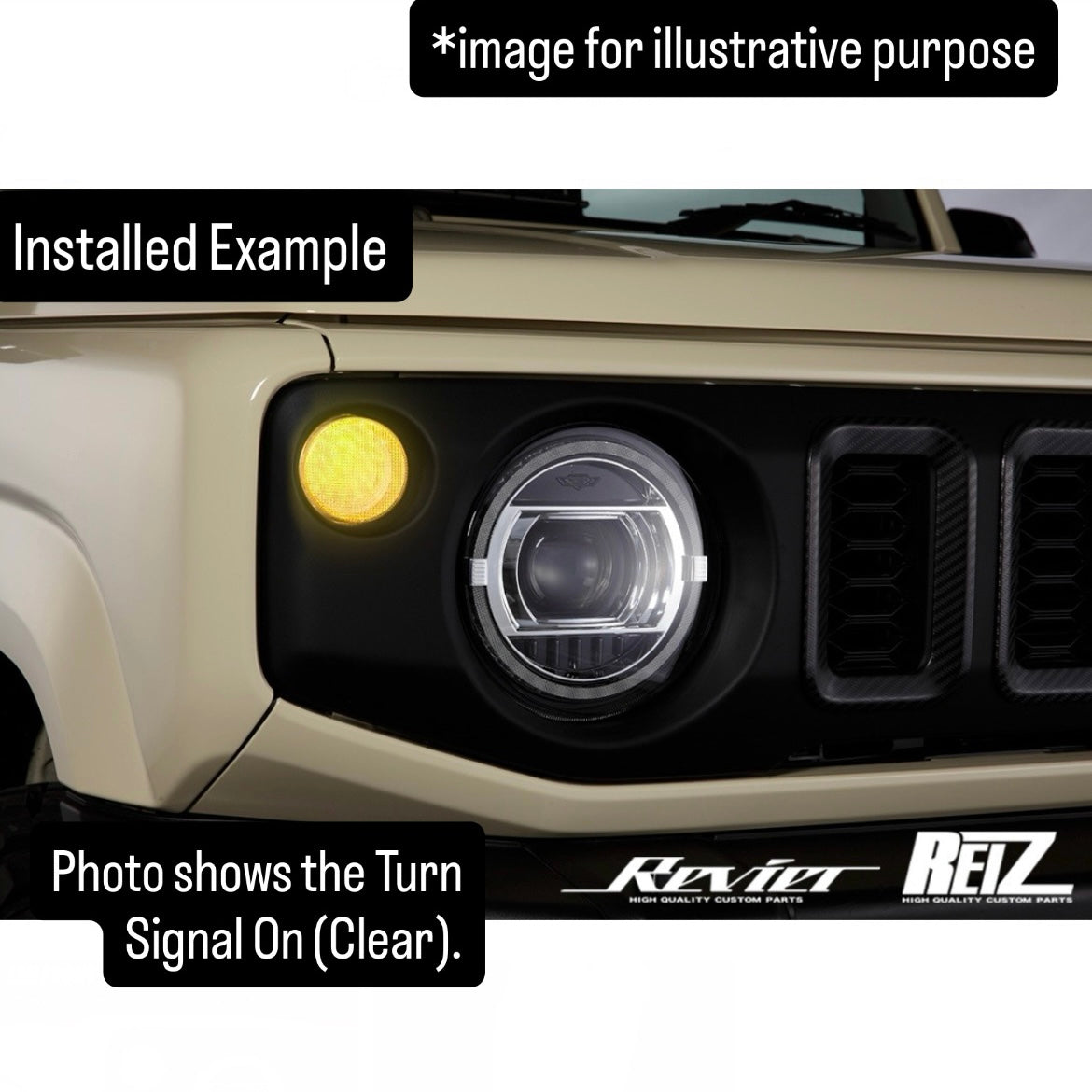 JB64W/JB74W/JC74W LED Front Turn Signal Light Left & Right Set Ver.2 for Suzuki Jimny / Spacia Gear / Flair Wagon Tough Style (2Types Options/Position Light & Switchable Sequential/Flash Mode)