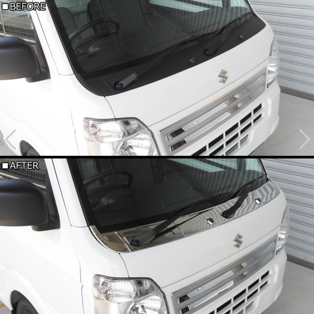 DA16T Suzuki Carry / Super Carry Chrome Wiper Panel Garnish 3pcs – Exterior Custom Parts