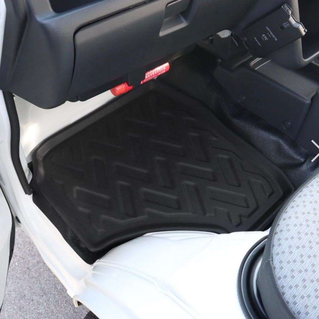 (Free shipping)DA16T Suzuki Carry Truck / Super Carry (AT) 3D Floor Mats Front 2P Set Waterproof Black TPO Rubber Interior Custom Parts