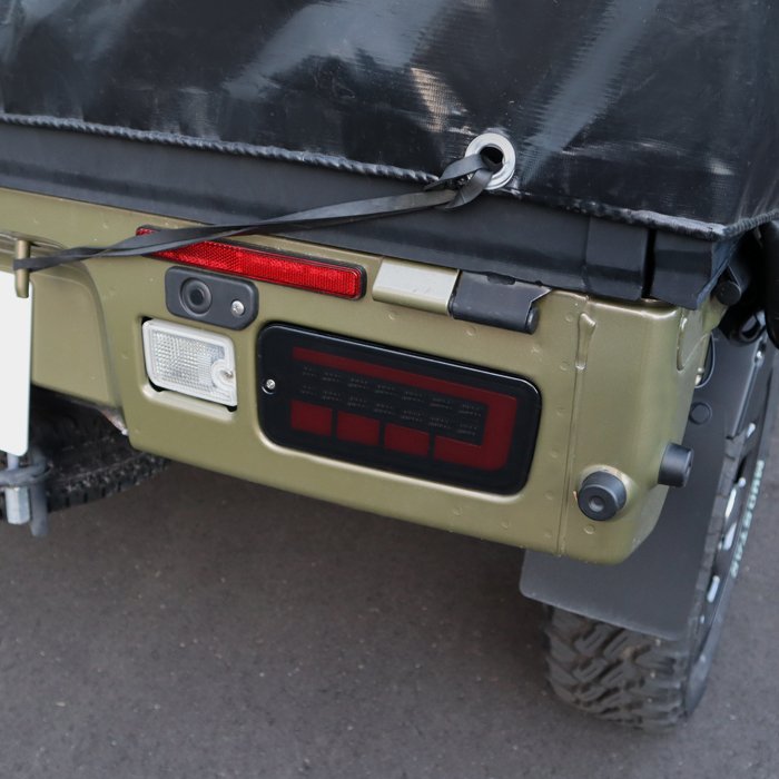 Hijet Truck S500P/S510P (Jumbo) Model LED Fiber Tail Lamps Left and Right Set Smoke × Red Sequential Turn Signal New Daihatsu Exterior Custom Parts