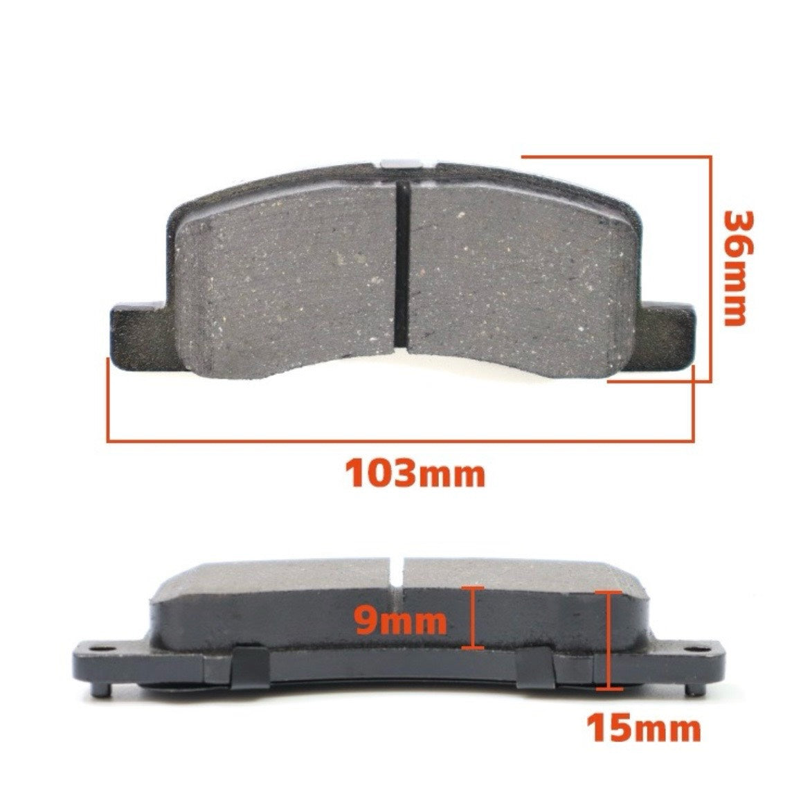 U61T/U61V/U61TP Front Brake Pad Left & Right Set Compatible with Mitsubishi Minicab (OEM:MR493173)