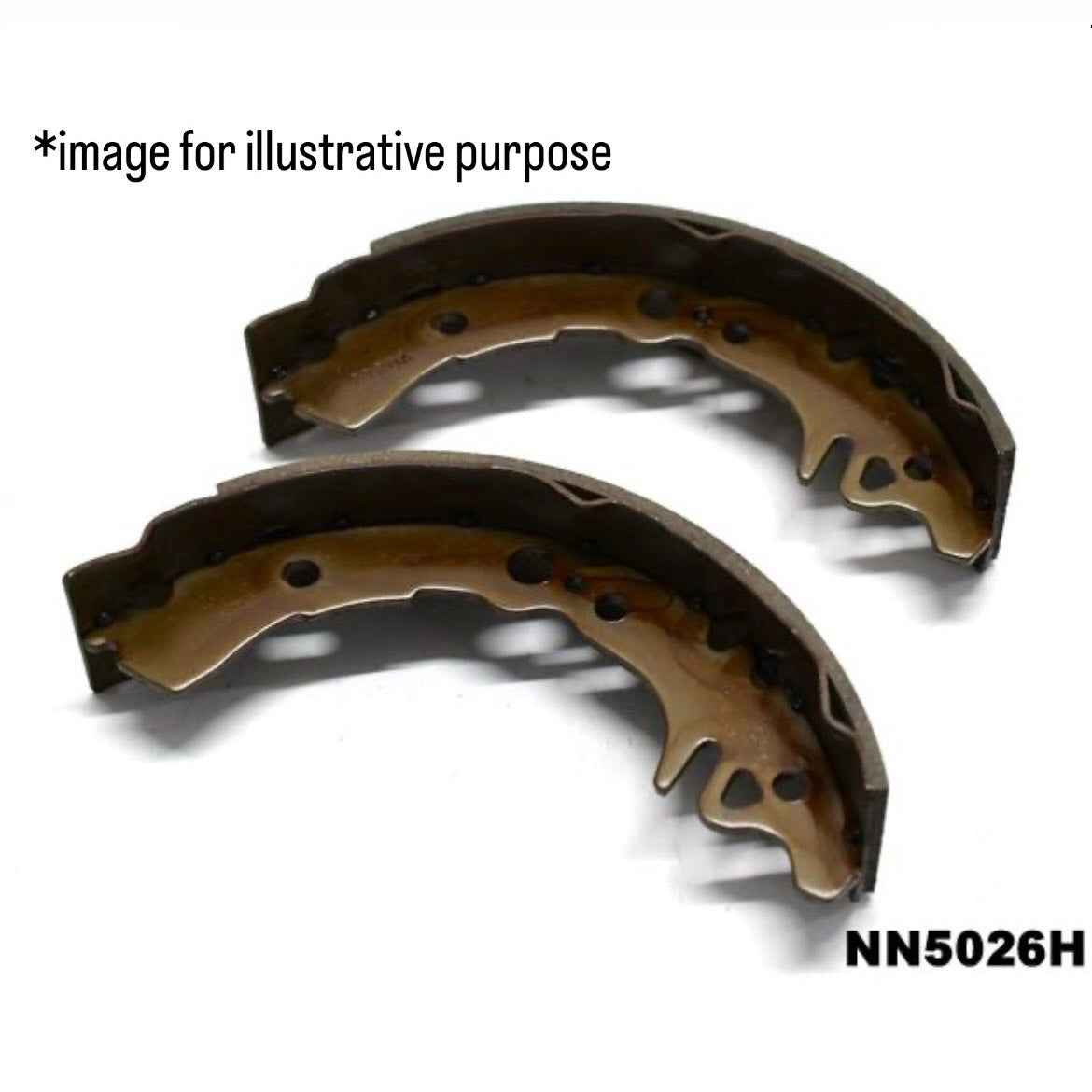 S500P/S510P Rear Brake Shoes 4pc Set (AKEBONO) for Daihatsu Hijet (OEM:04495-B5021/47430-B5040)