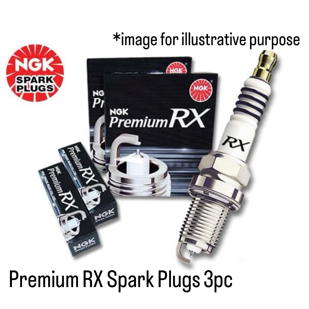 S500P/S510P Premium RX Spark Plugs 3pc Set (NGK) for Daihatsu Hijet