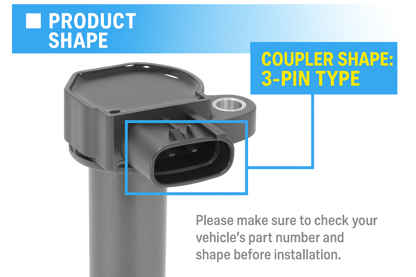 Ignition Coil 3pc -Daihatsu Hijet S210P / S200P/OEM Equivalent – Compatible with 19070-97501 / 19070-97204 – Maintenance / Repair / Replacement – Spark Coil – Vehicle Repair –