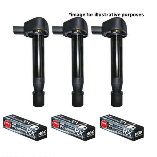 HA3/HA4/HA5/HH3/HH4 (Engine:EN07A) Ignition Coils & Spark Plugs 3pc (NGK) for Honda Acty