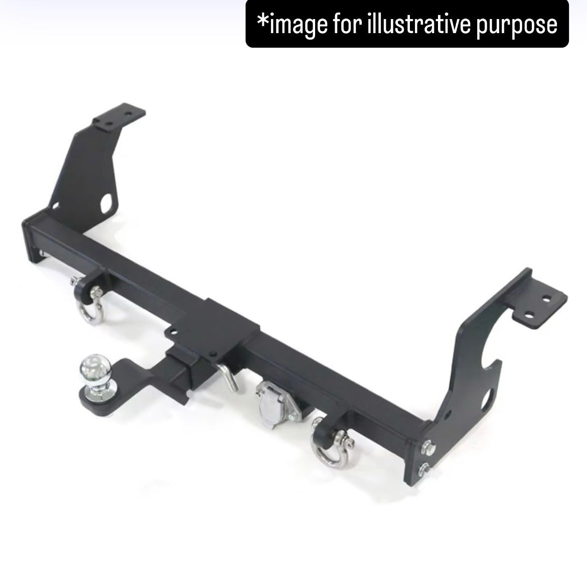 JB64W/JB74W/JC74W Class A 500kg Trailer Hitch for Suzuki Jimny / Jimny Sierra / Jimny Nomade (Shackle & Ball Mount, Black, Model Year:July.2018 onward)