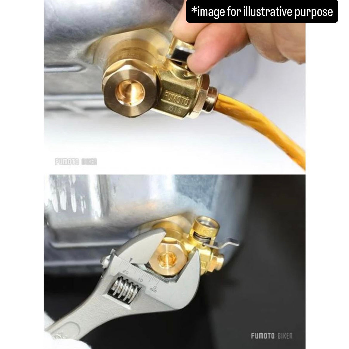 U42T (Engine:3G83) Eco Oil Drain Valve (FUMOTO) for Mitsubishi Minicab (Quick Oil Change Valve)