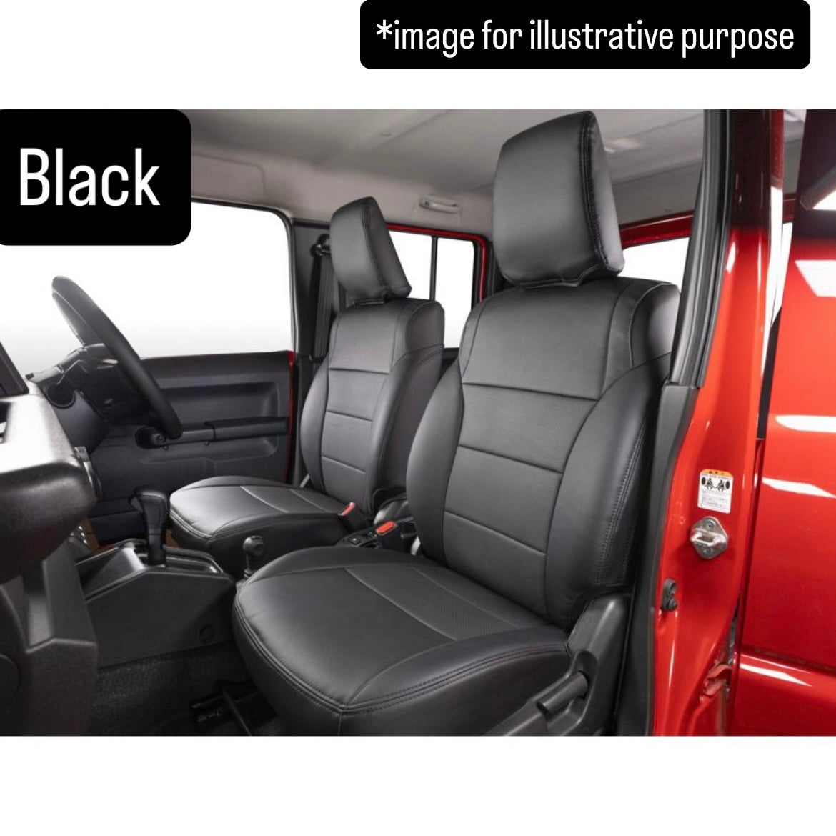 JB64W Dimple Seat Cover Full Set for Suzuki Jimny (50/50 Split Rear Seat, 2 Colors)