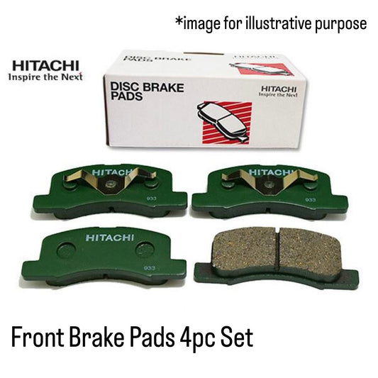 U62T (4WD) Front Brake Pads 4pc Set (HITACHI) for Mitsubishi Minicab (OEM:4605A984)