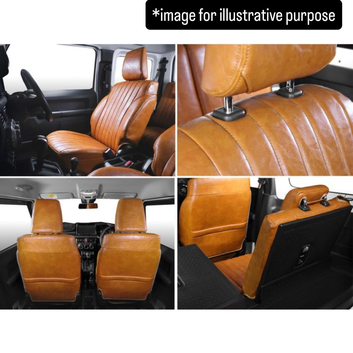 JB64W Retro Seat Cover Full Set for Suzuki Jimny (50/50 Split Rear Seat, 5 Colors)