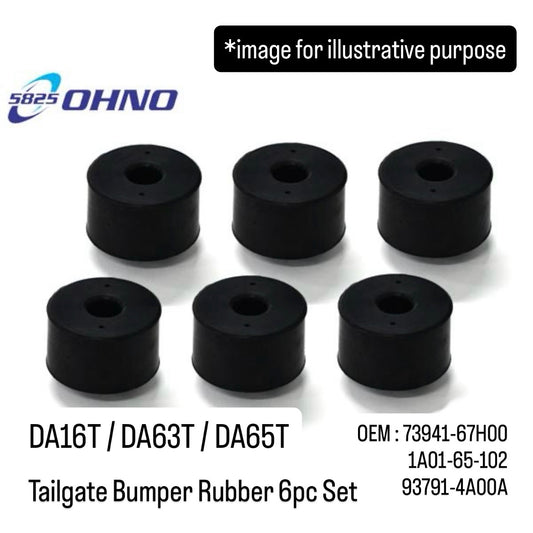 DA16T/DA63T/DA65T Tailgate Bumper Rubber 6pc Set (OHNO) for Suzuki Carry / Super Carry (OEM:73941-67H00/1A01-65-102/93791-4A00A)