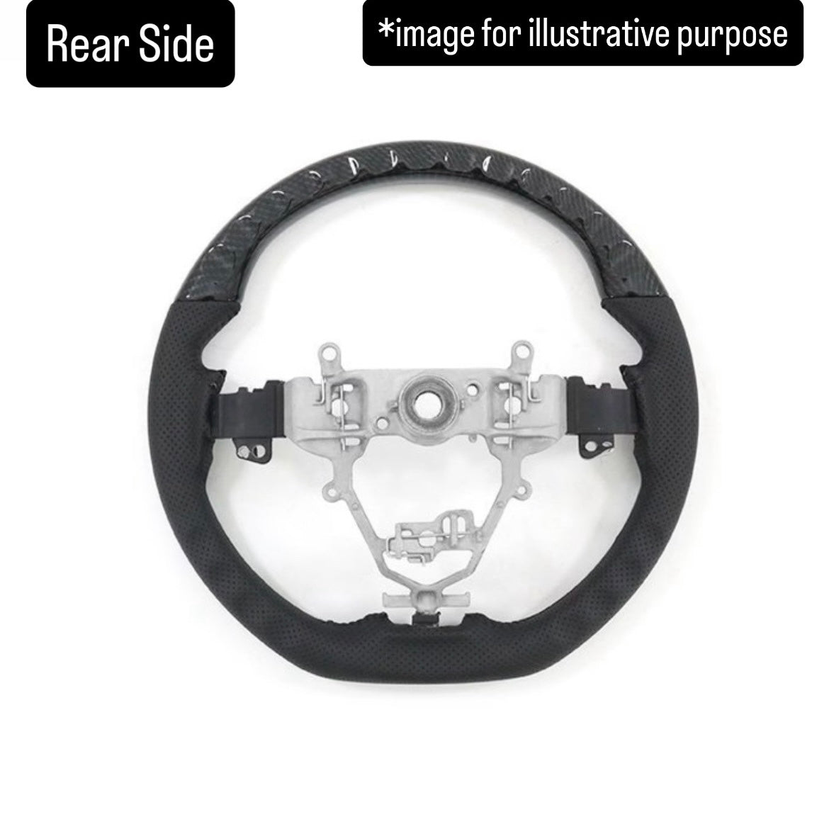 JB64W/JB74W/JC74W Gun Grip Steering Wheel for Suzuki Jimny / Jimny Nomade (Carbon Style & PVC Perforated Leather / Model Year:July 2018 onward)