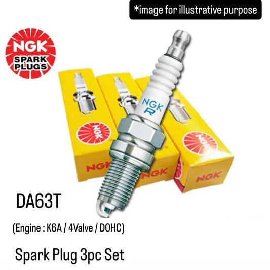 DA63T (Engine:K6A/4Valve/DOHC) Spark Plug 3pc Set (NGK)for Suzuki Carry