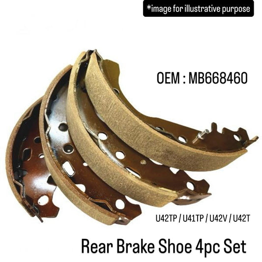 U42TP/U41TP/U42V/U42T Rear Brake Shoe 4pc Set for Mitsubishi Minicab (OEM:MB668460)