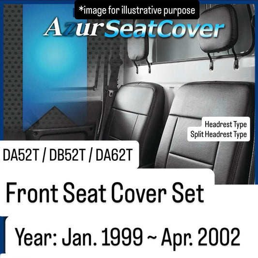 DA52T/DB52T/DA62T Front Seat Cover Set (Azur) for Suzuki Carry Truck (Split Headrest Type)