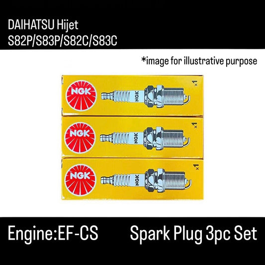 S82P/S83P/S82C/S83C (Engine:EF-CS) Spark Plug 3pc Set (NGK) for Daihatsu Hijet (OEM:90048-51131-000)