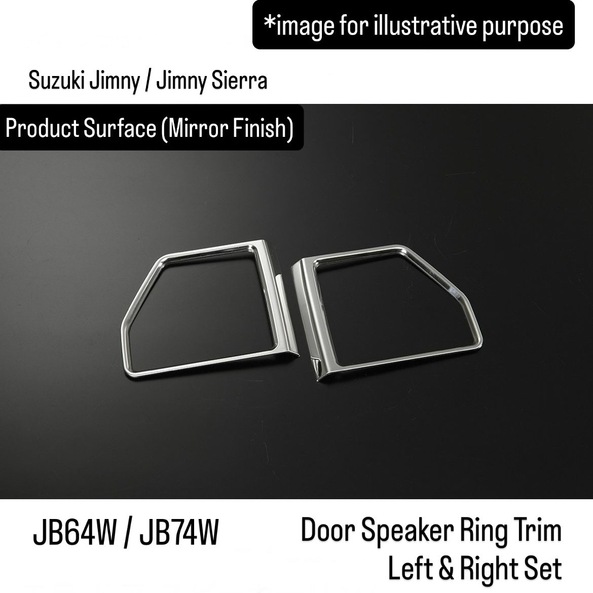JB64W/JB74W Door Speaker Ring Trim Left & Right Set for Suzuki Jimny / Jimny Sierra