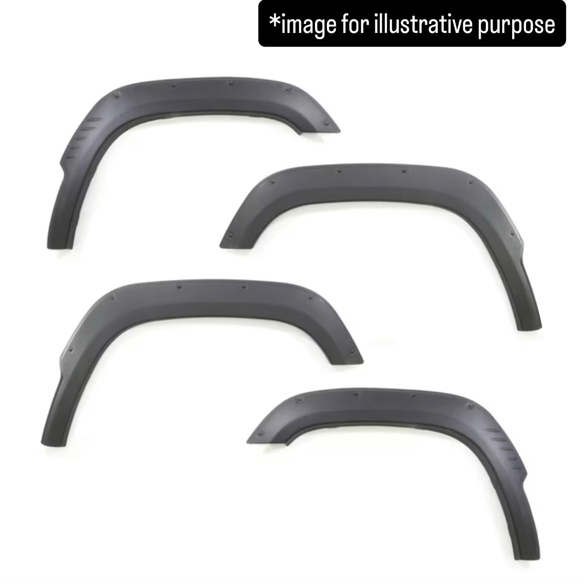 JB64W ABS Over Fender Flare 4pc Set for Suzuki Jimny (Matte Black / Dummy Bolts / Compatible with all model years of the JB64 series)