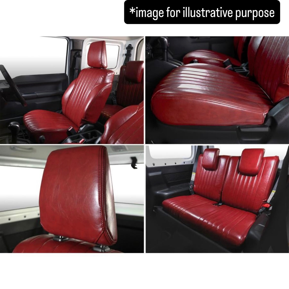JB64W Retro Seat Cover Full Set for Suzuki Jimny (50/50 Split Rear Seat, 5 Colors)