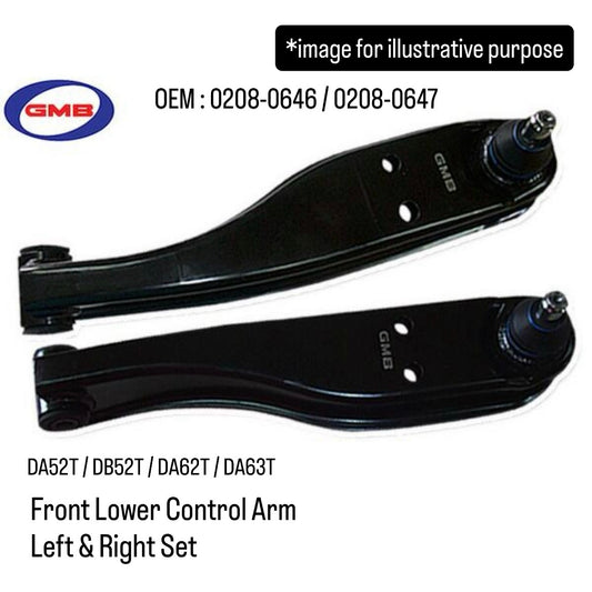 DA52T/DB52T/DA62T/DA63T Front Lower Control Arm Left & Right Set (GMB) for Suzuki Carry (OEM:0208-0646/0208-0647)