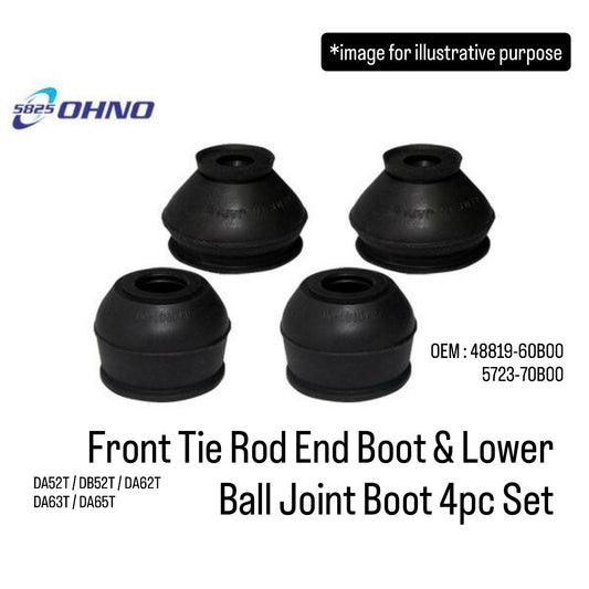 DA52T/DB52T/DA62T/DA63T/DA65T Front Tie Rod End Boot & Lower Ball Joint Boot 4pc Set for Suzuki Carry (OEM:48819-60B00/5723-70B00)