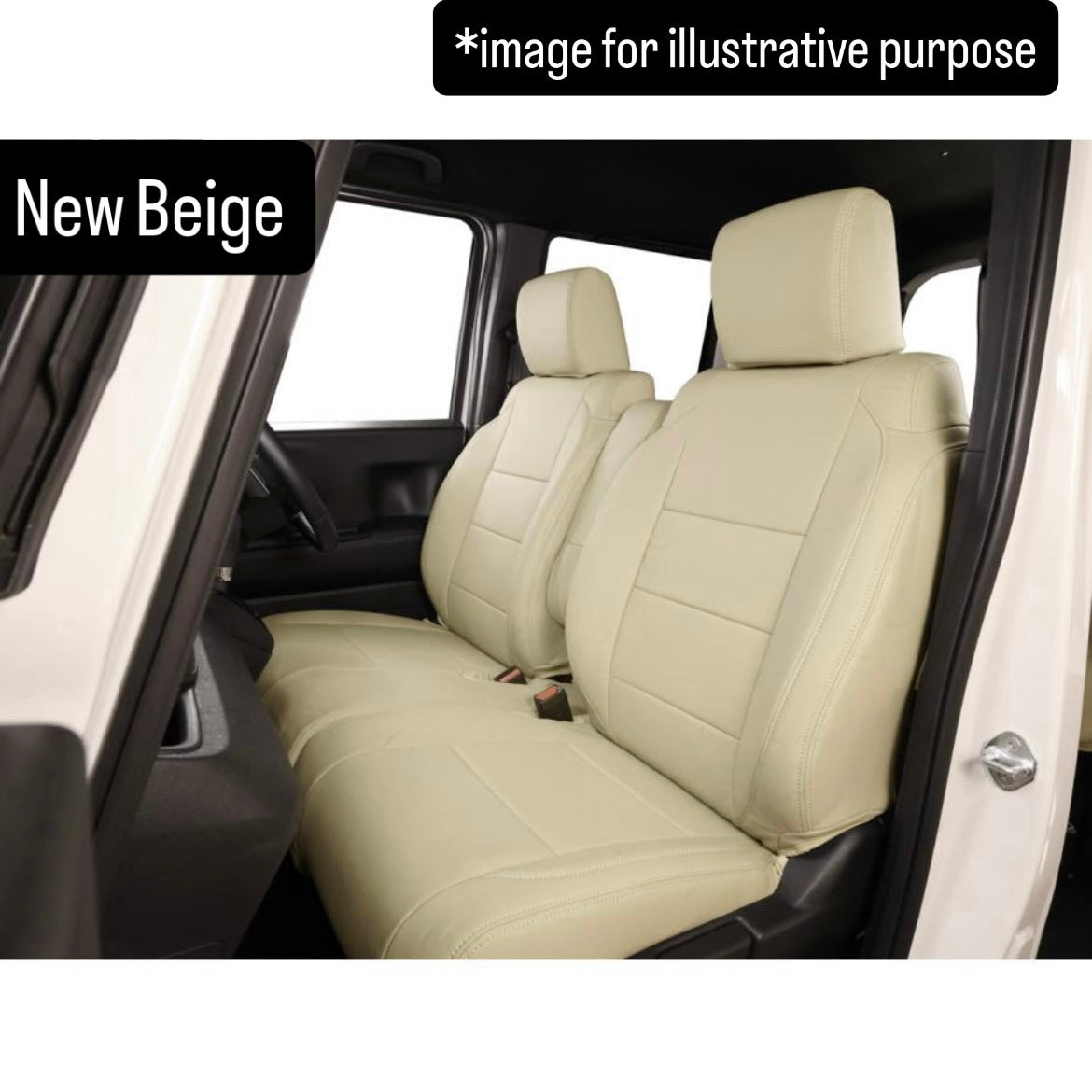 JB64W Dimple Seat Cover Full Set for Suzuki Jimny (50/50 Split Rear Seat, 2 Colors)