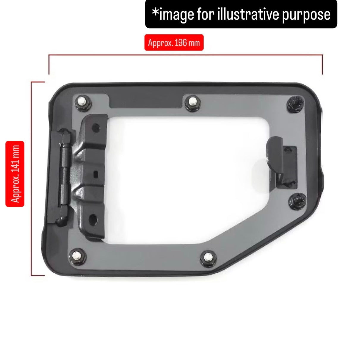 JB64W/JB74W Clear Fuel Filler Door Lid Cover for Suzuki Jimny / Jimny Sierra (Replacement Type / Black / with Bolts / Compatible with all model years of the JB64W & JB74W series)