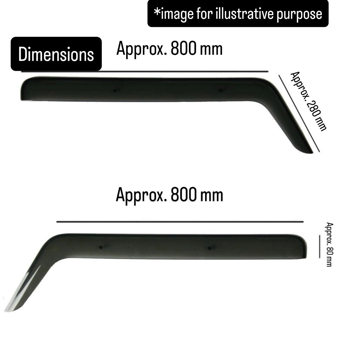 JB64W Side Door Visor Left & Right Set for Suzuki Jimny (with Cleaning Wipes & Installation Instructions)