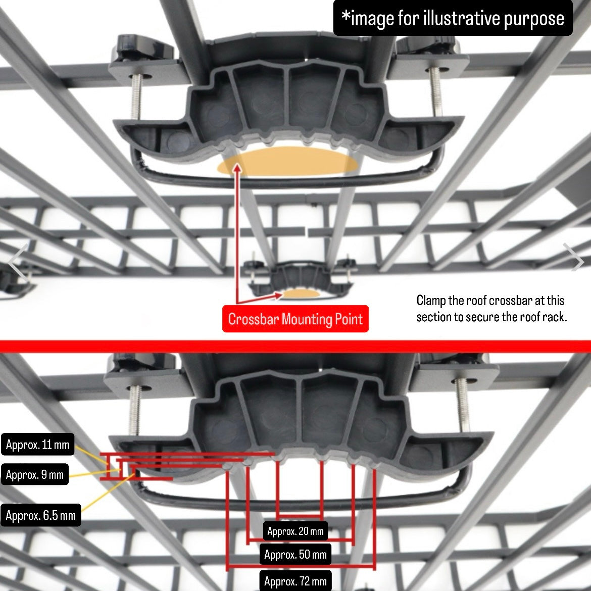 Universal Steel Roof Cargo Basket 990mm×1660mm×160mm – 68kg Load Capacity for Kei Cars, SUVs & Passenger Vehicles