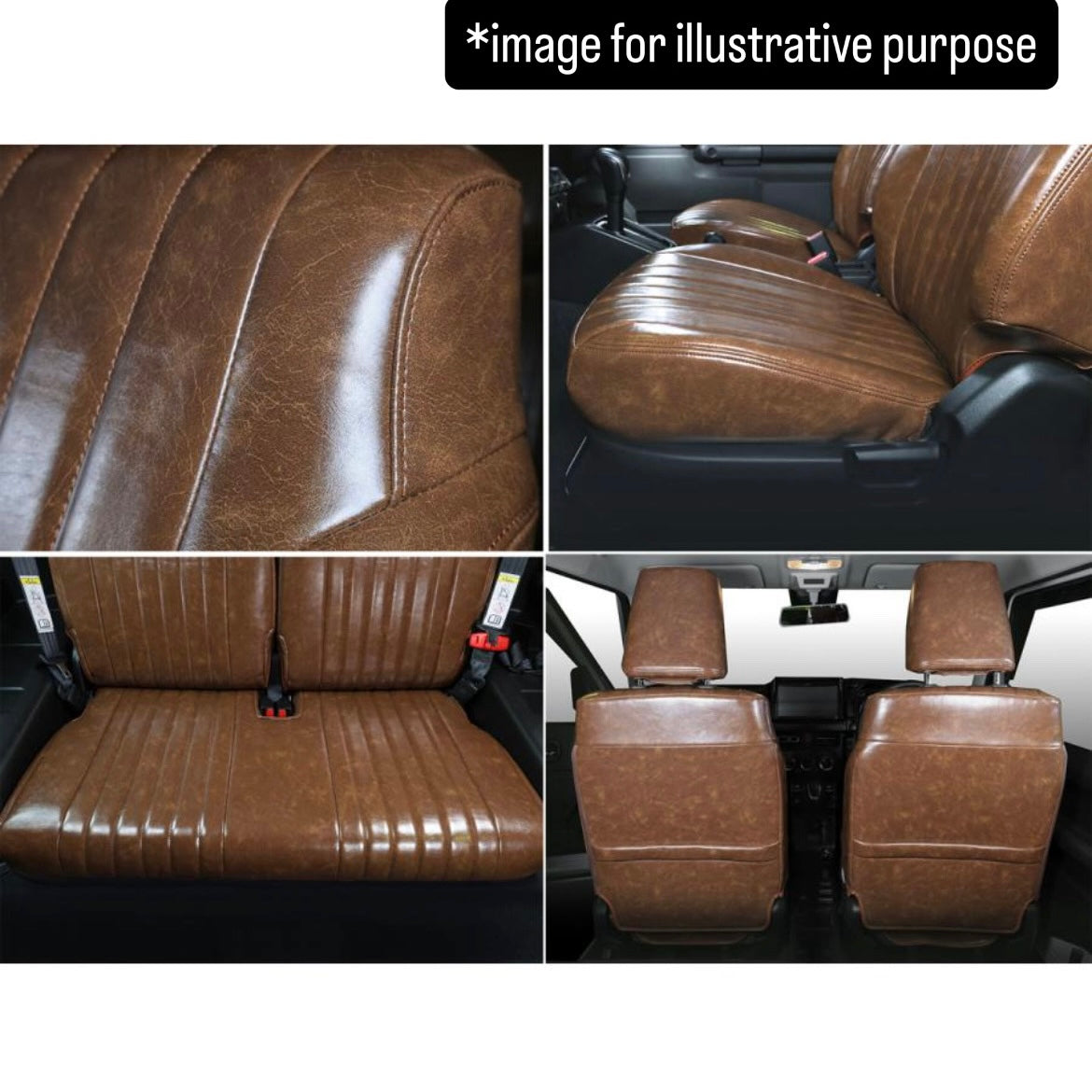 JB64W Retro Seat Cover Full Set for Suzuki Jimny (50/50 Split Rear Seat, 5 Colors)