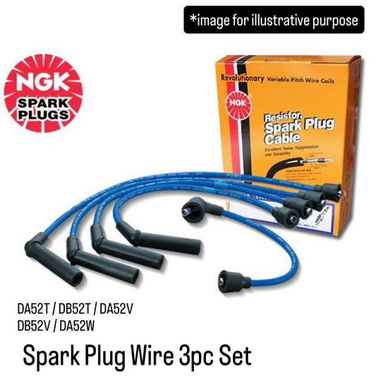 DA52T/DB52T/DA52V/DB52V/DA52W Spark Plug Wire 3pc Set (NGK) for Suzuki Every / Wagon / Carry