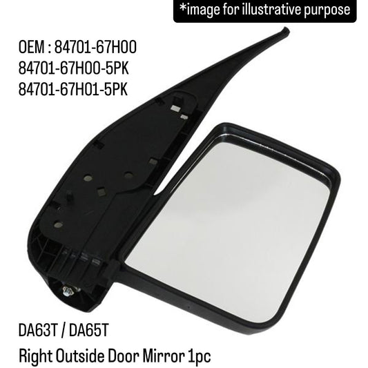 DA63T/DA65T Right Outside Door Mirror (Hope) for Suzuki Carry (OEM:84701-67H00/84701-67H00-5PK/84701-67H01-5PK)
