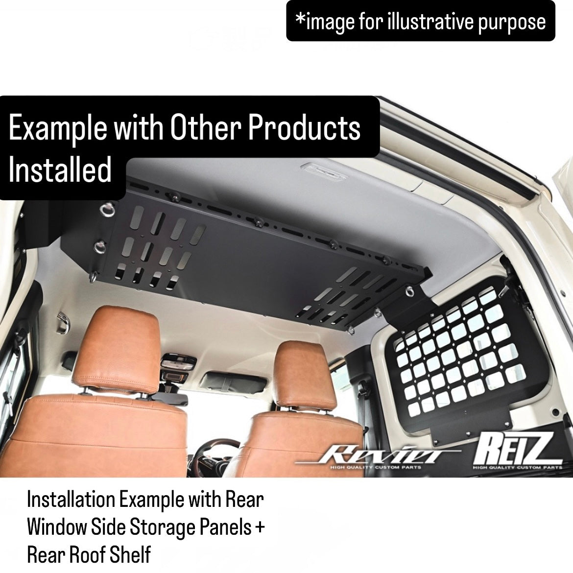 JB64W/JB74W 2-Way Rear Roof Shelf with Utility Table for Suzuki Jimny / Jimny Sierra