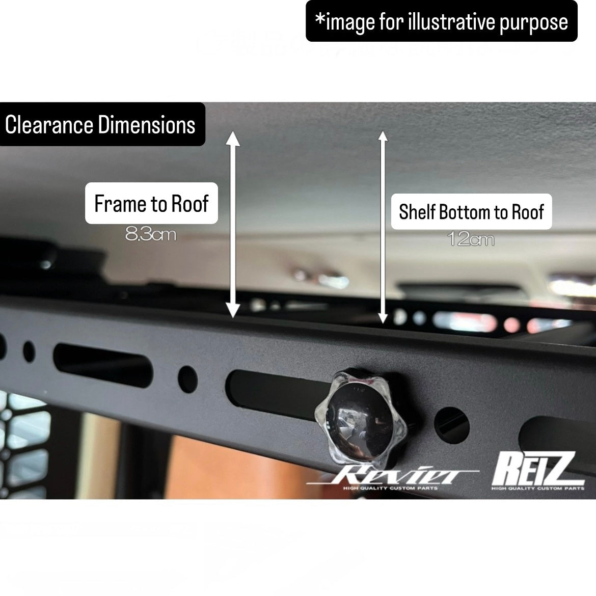 JB64W/JB74W 2-Way Rear Roof Shelf with Utility Table for Suzuki Jimny / Jimny Sierra