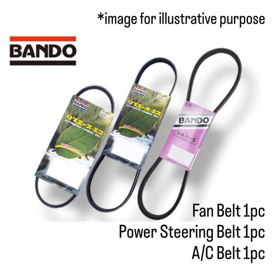 U61V/U62V (Engine:3G83) Fan Belt 3pc Set (Bando) for Mitsubishi Minicab (OEM:MD361162/4451A022/MN137180)