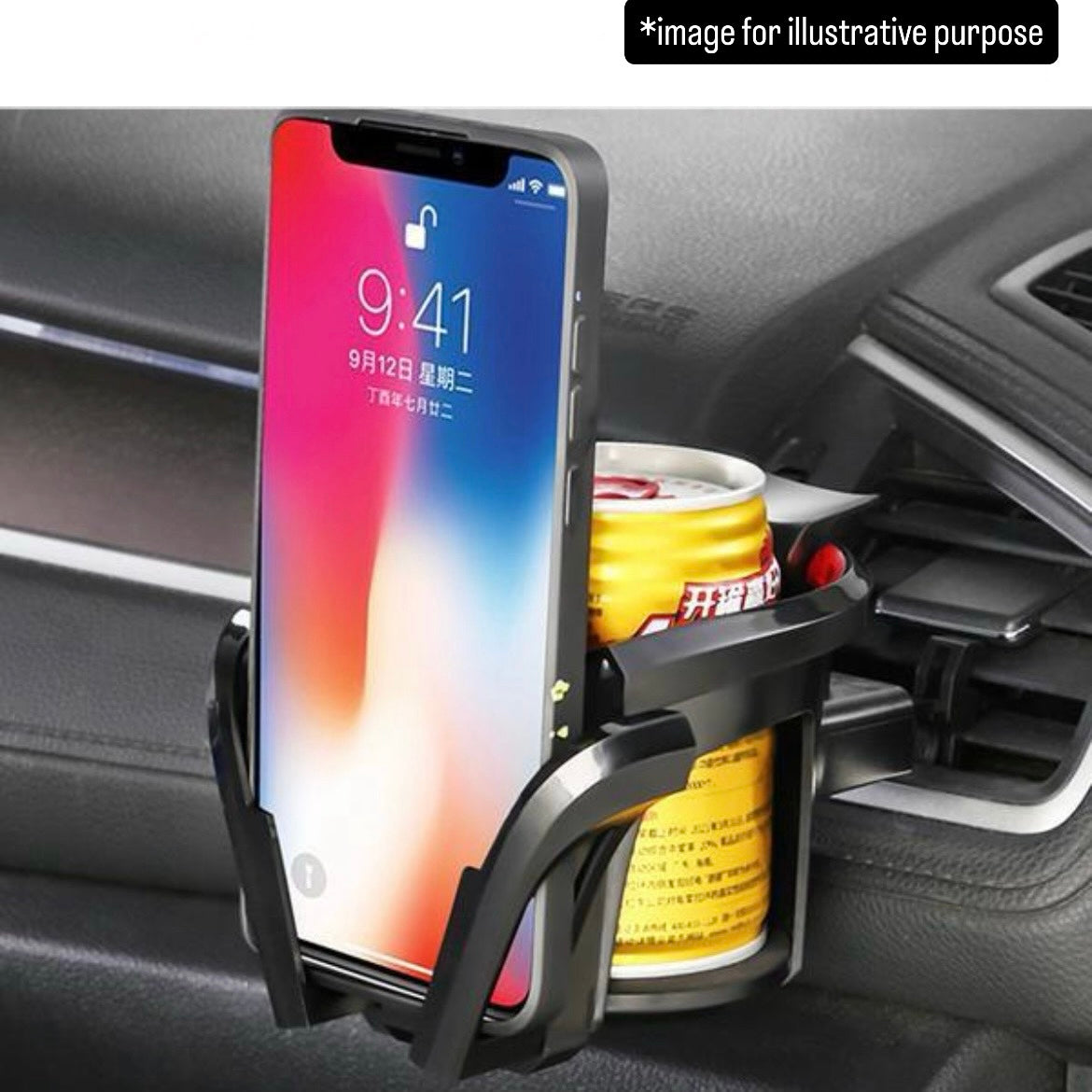 HA3/HA4 Air Vent Smartphone & Cup Holder for Honda Acty Truck (Interior Accessory, 2 Color Options)