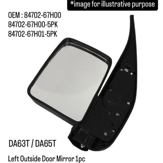 DA63T/DA65T Left Outside Door Mirror (Hope) for Suzuki Carry (OEM:84702-67H00/84702-67H00-5PK/84702-67H01-5PK)