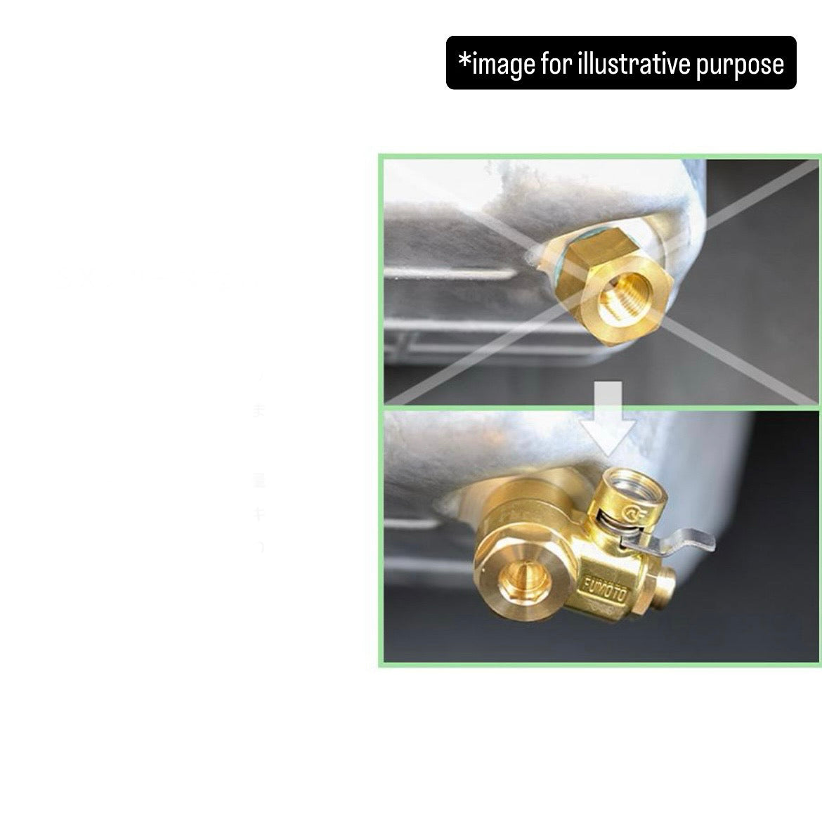 U42T (Engine:3G83) Eco Oil Drain Valve (FUMOTO) for Mitsubishi Minicab (Quick Oil Change Valve)