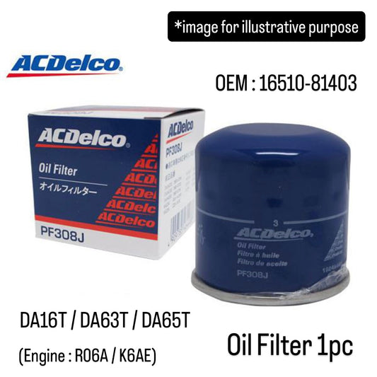 DA16T/DA63T/DA65T (Engine:R06A/K6AE) Oil Filter (ACDelco) for Suzuki Carry Super Carry (OEM:16510-81403)