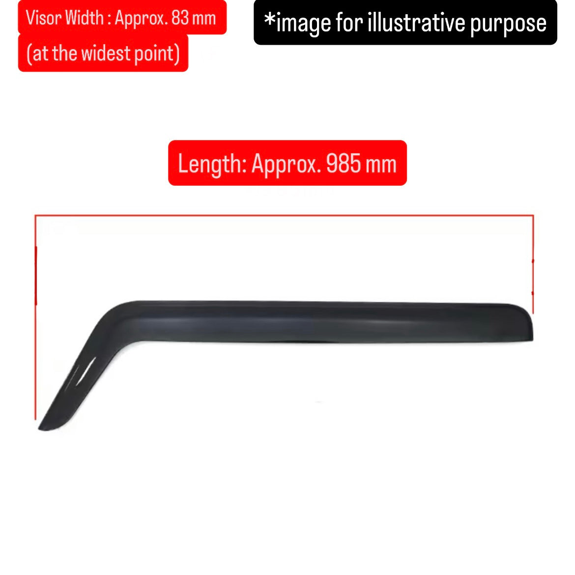 JB64W/JB74W Door Visor Left & Right Set for Suzuki Jimny / Jimny Sierra (Smoke Finish, Rain Guards, Model Year:July.2018 onward)