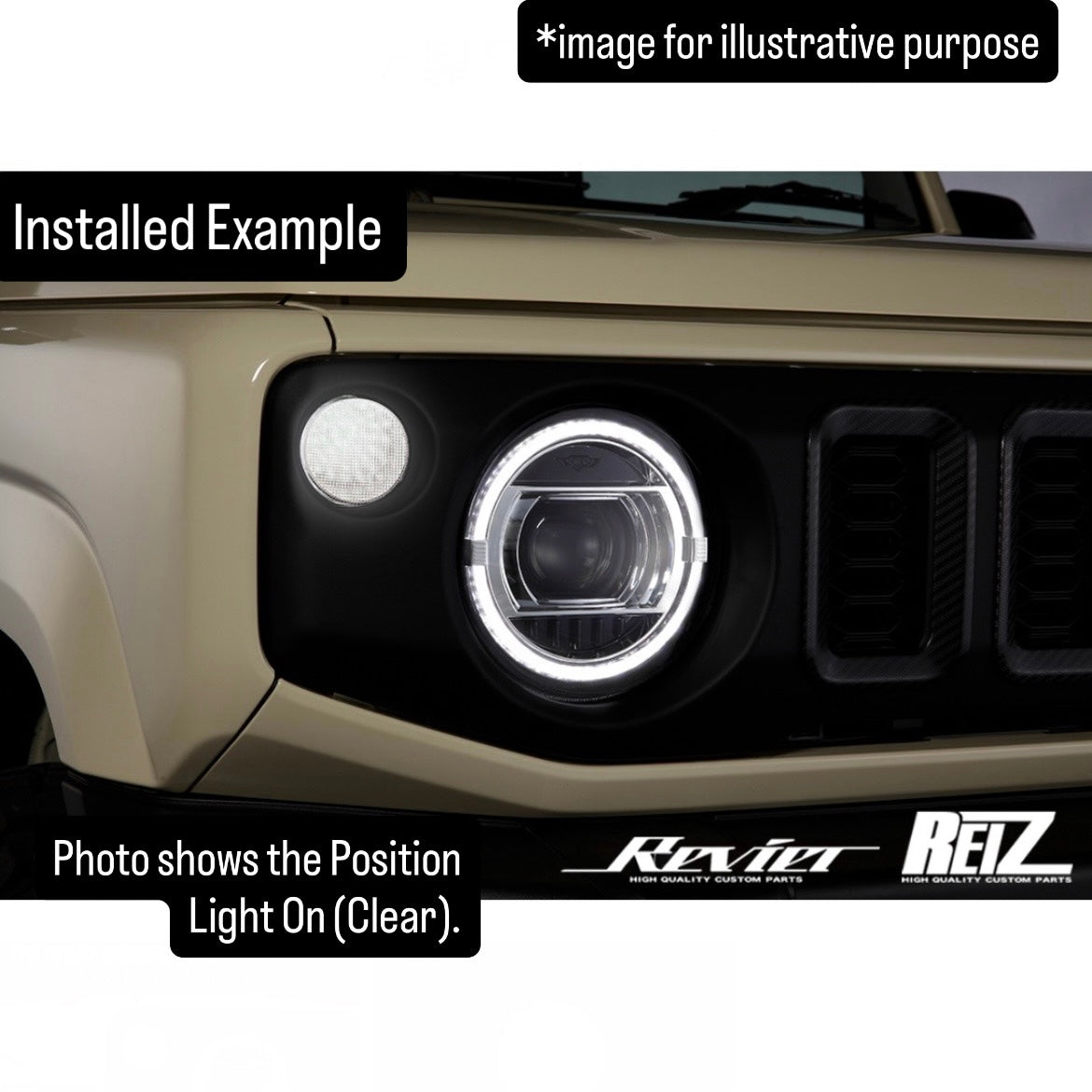 JB64W/JB74W/JC74W LED Front Turn Signal Light Left & Right Set Ver.2 for Suzuki Jimny / Spacia Gear / Flair Wagon Tough Style (2Types Options/Position Light & Switchable Sequential/Flash Mode)