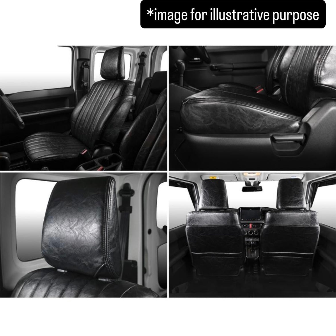 JB64W Retro Seat Cover Full Set for Suzuki Jimny (50/50 Split Rear Seat, 5 Colors)