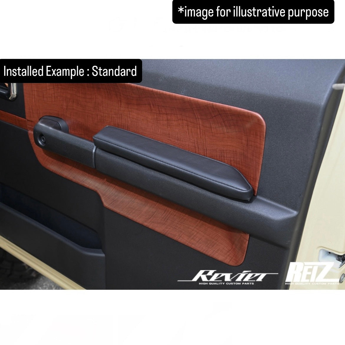 JB64W/JB74W Leather Door Armrest Left & Right Set for Suzuki Jimny / Jimny Sierra (3Colors, Standard & Quilted)