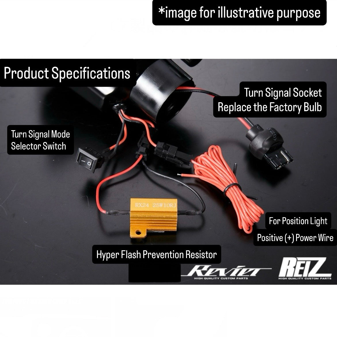JB64W/JB74W/JC74W LED Front Turn Signal Light Left & Right Set Ver.2 for Suzuki Jimny / Spacia Gear / Flair Wagon Tough Style (2Types Options/Position Light & Switchable Sequential/Flash Mode)