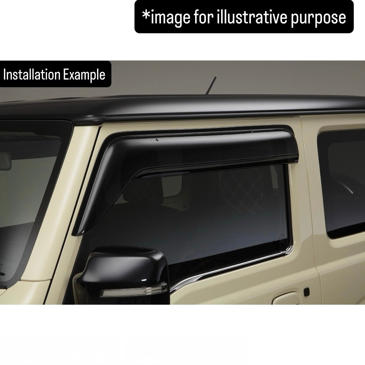 JB64W/JB74W Wide Side Window Visor Left & Right Set for Suzuki Jimny / Jimny Sierra