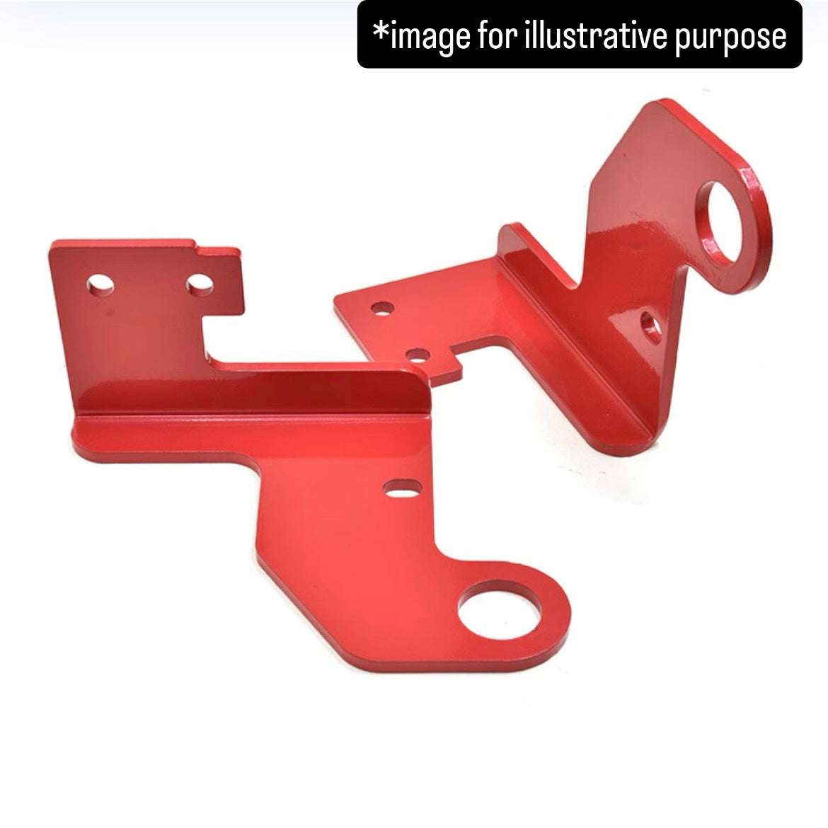 JB64W/JB74W Rear Tow Hook Left & Right Set for Suzuki Jimny / Jimny Sierra (6mm Thick, Red, Model Year:July.2018 onward)