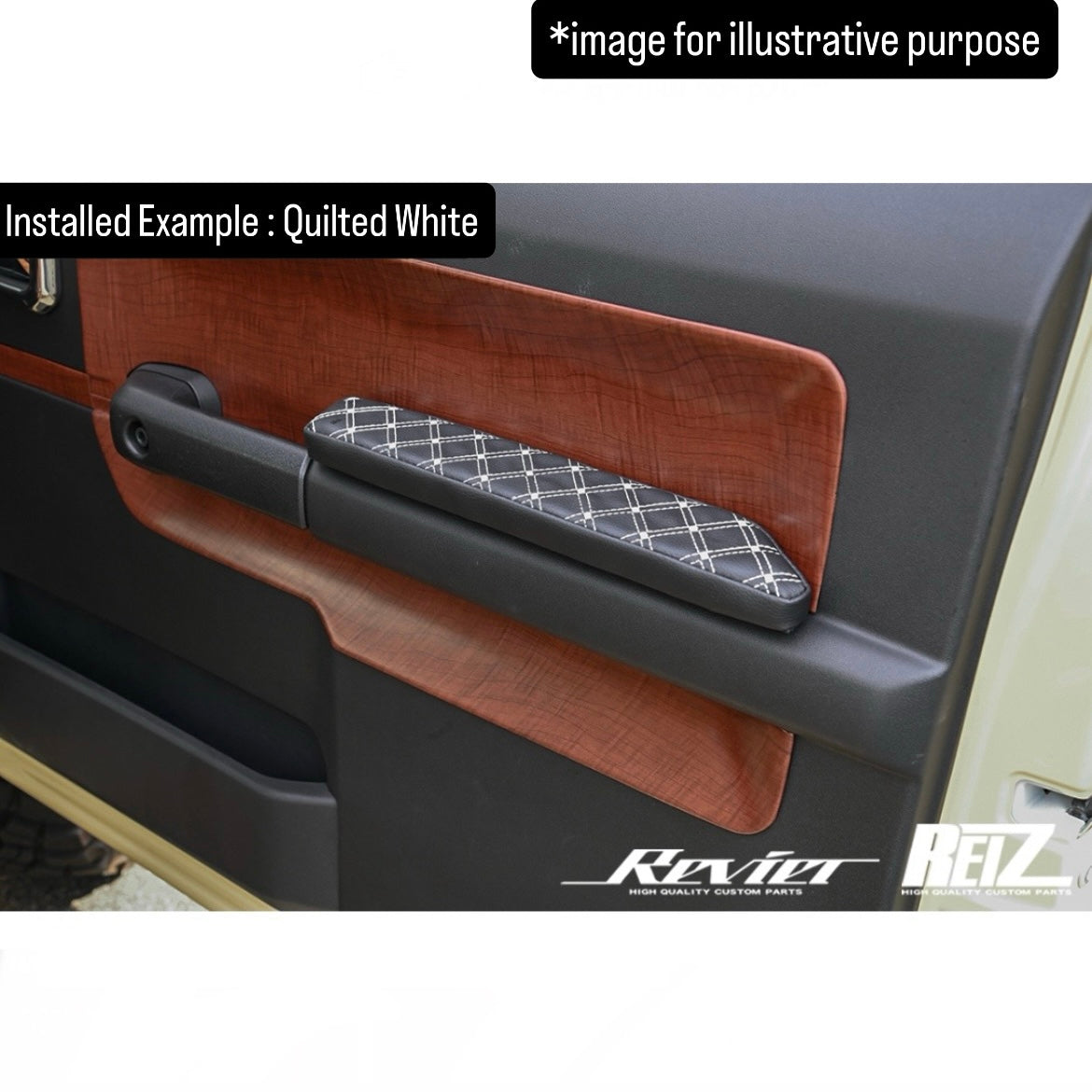 JB64W/JB74W Leather Door Armrest Left & Right Set for Suzuki Jimny / Jimny Sierra (3Colors, Standard & Quilted)